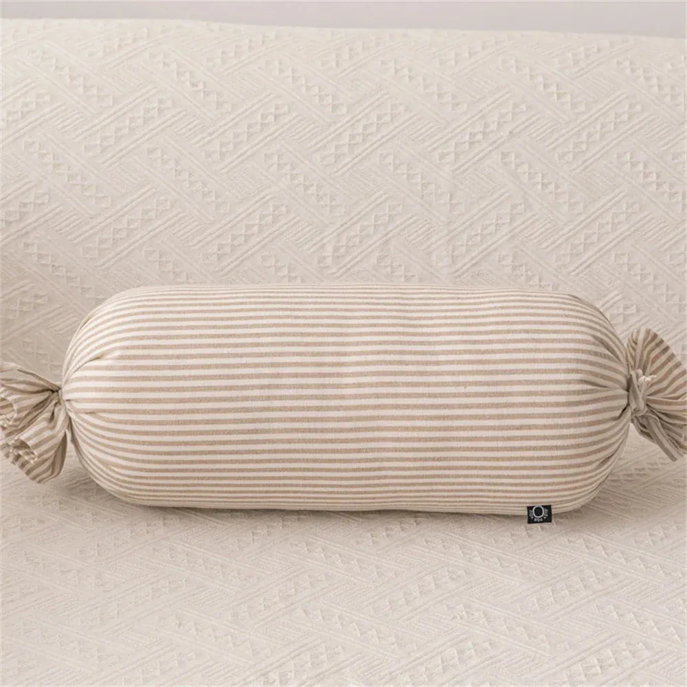 SINOTAO  -  Cotton Linen Throw Pillow Striped  Sofa Cushion Living Room Home Decoration Pillow Office Chair Waist Rest Pillow Birthday Gifts