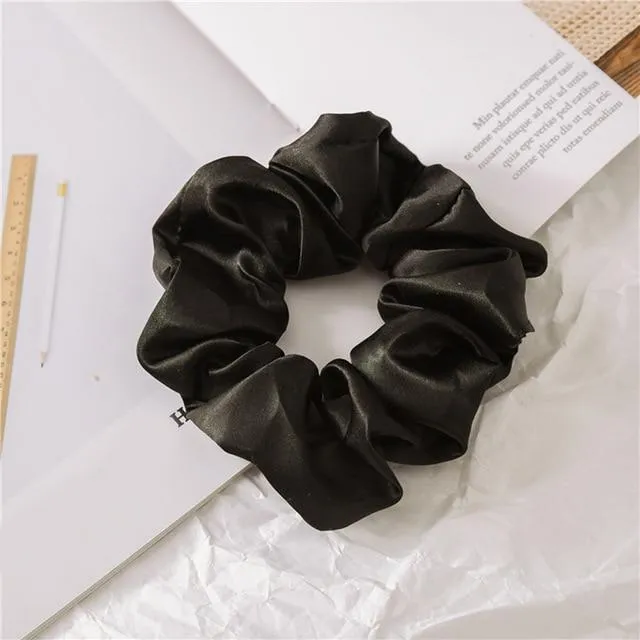 Solid Color Silk Scrunchie