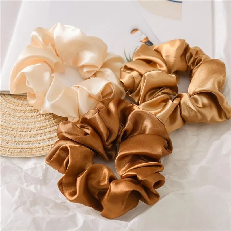 Solid Color Silk Scrunchie