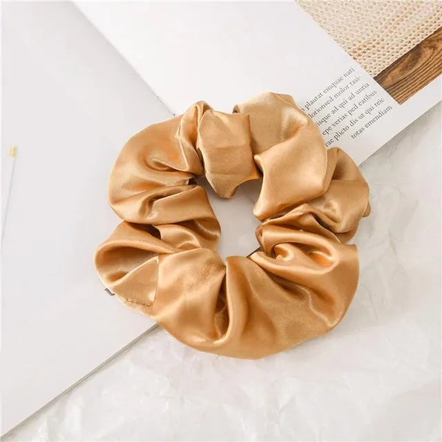 Solid Color Silk Scrunchie