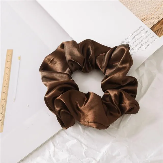 Solid Color Silk Scrunchie