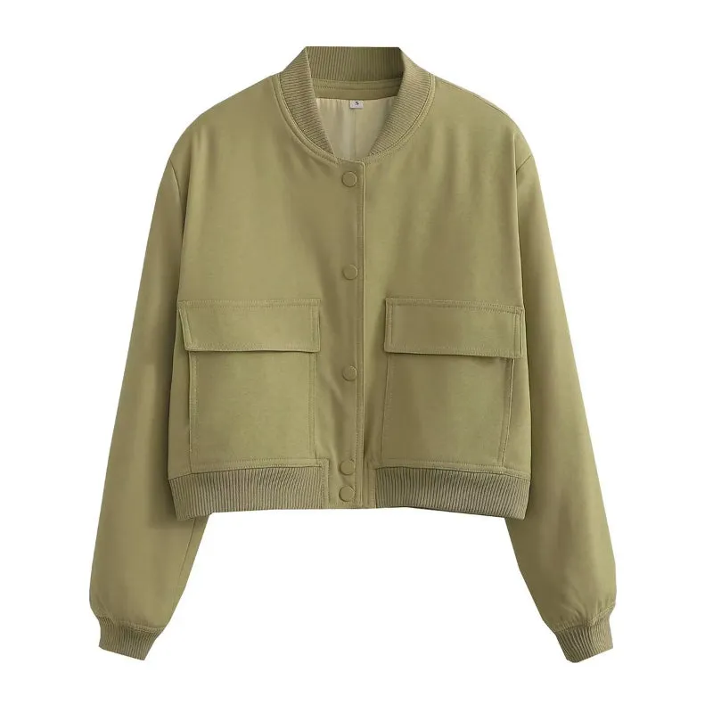 Sporty and Chic Style Retro Bomber Jackets for Women