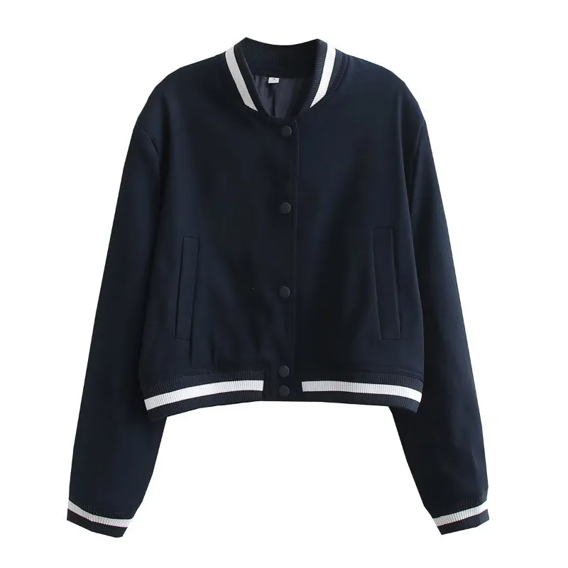 Sporty and Chic Style Retro Bomber Jackets for Women