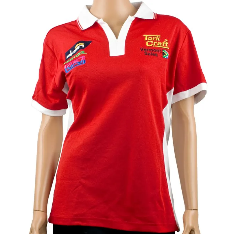 TORK CRAFT VERMONT LADIES GOLF SHIRT RED LARGE TC00309