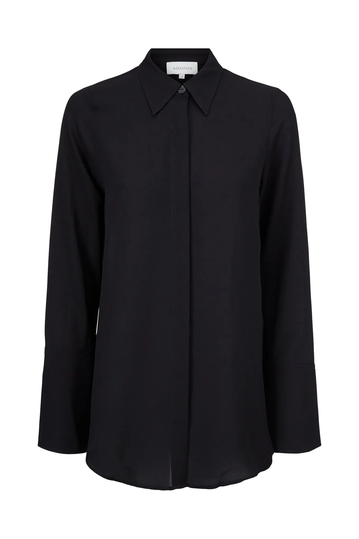 VALENTIN SHIRT - BLACK - SILK GEORGETTE