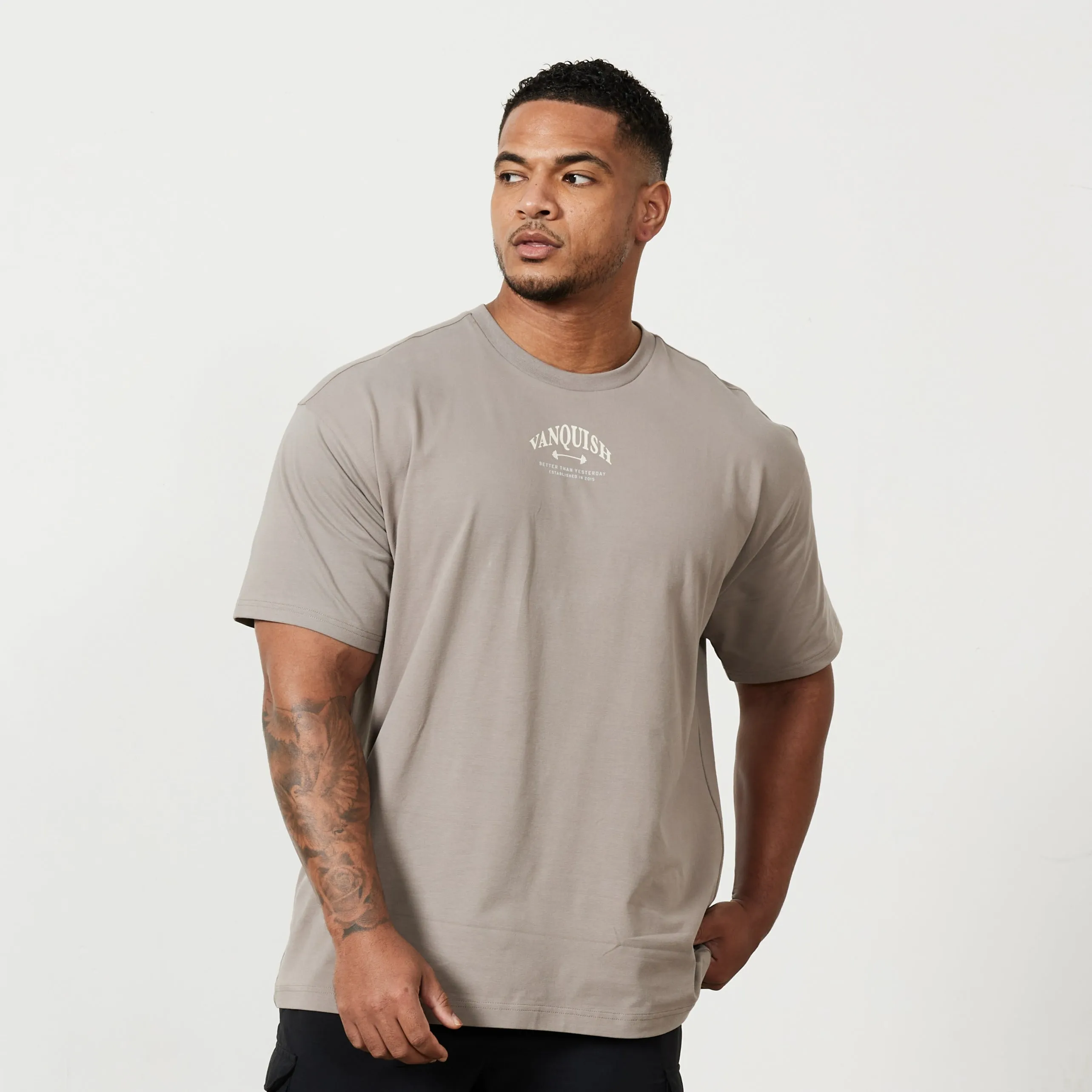 Vanquish TSP Zinc Grey Barbell Oversized T Shirt