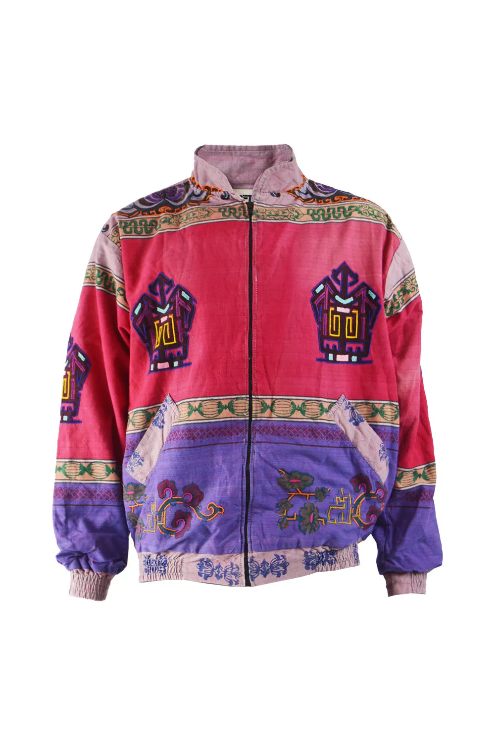 Vintage Mens Handmade Nepalese Embroidered Jacket, 1980s