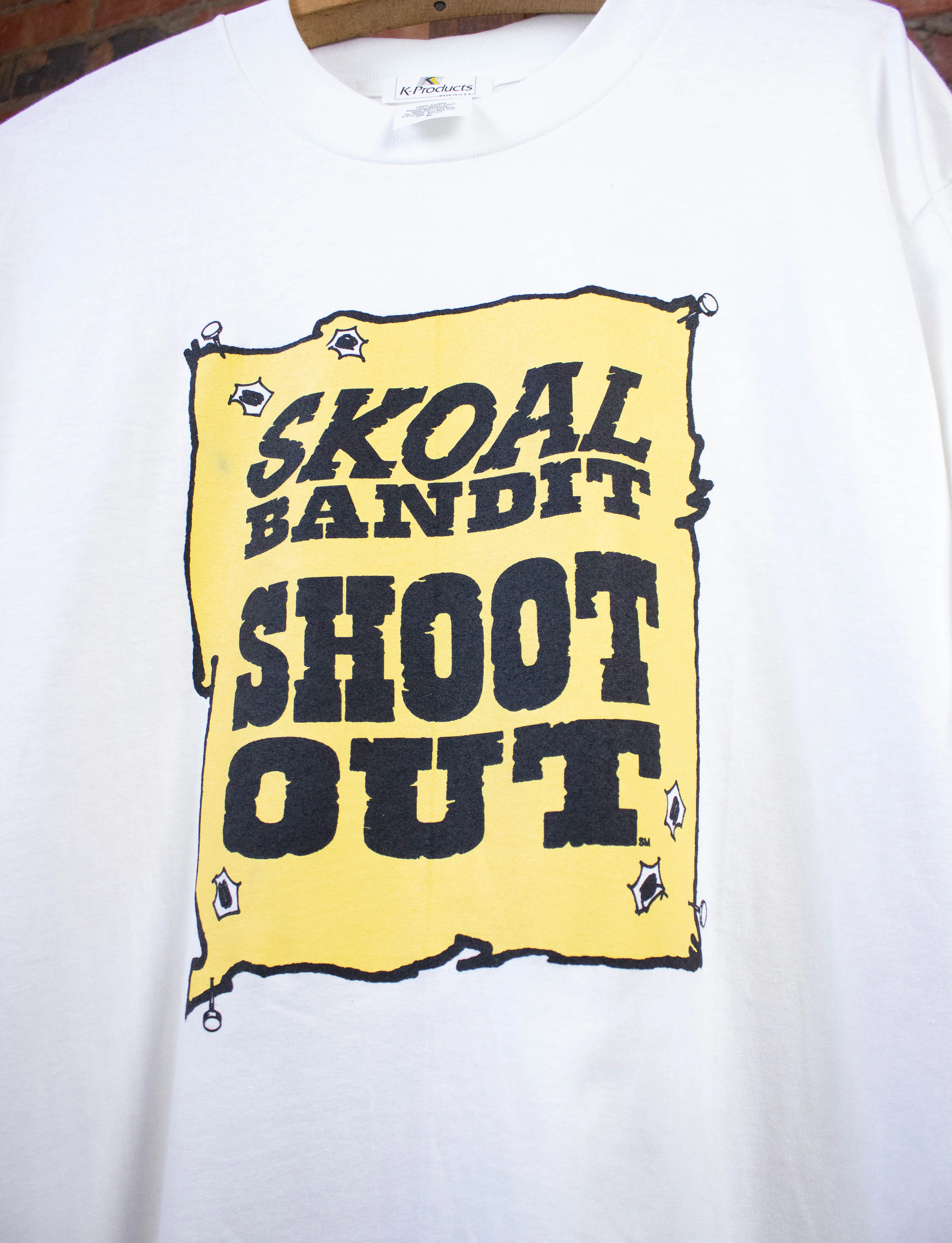 Vintage Skoal Bandit Shootout Deadstock Graphic T Shirt 90s White XL