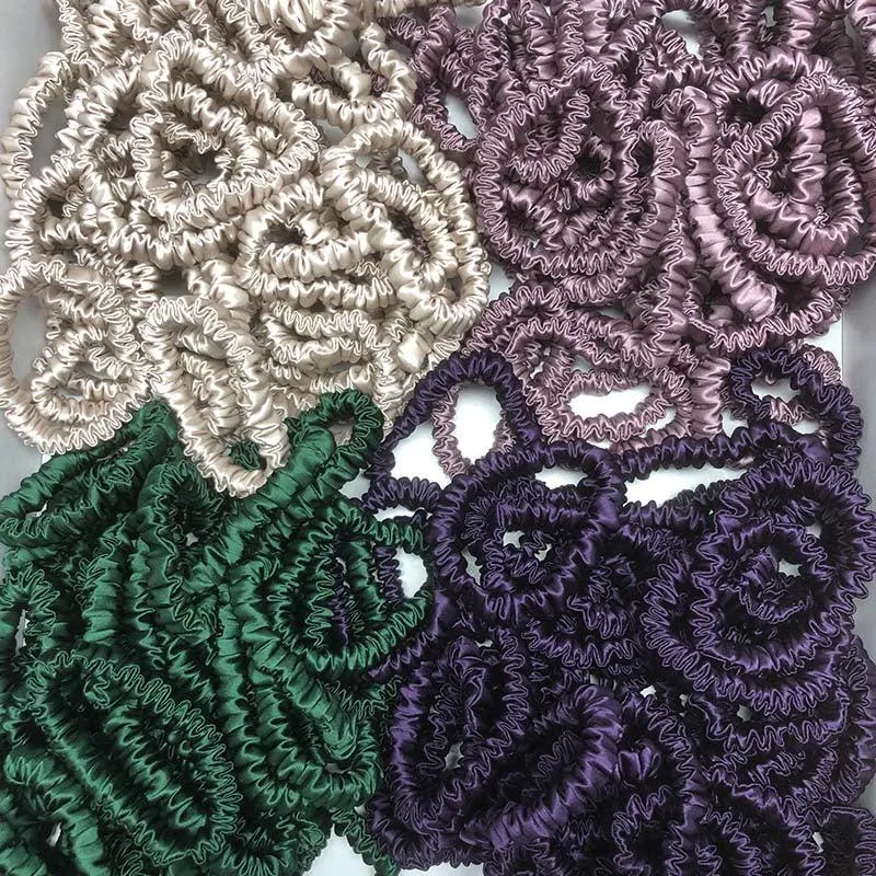 Wholesale silk scrunchies mini - mix color