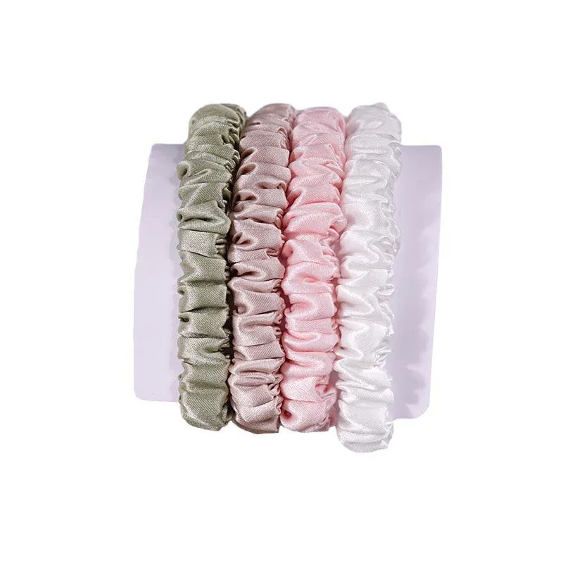 Wholesale silk scrunchies mini - mix color