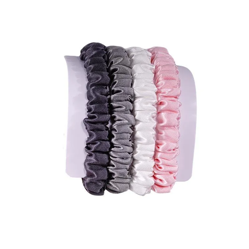 Wholesale silk scrunchies mini - mix color