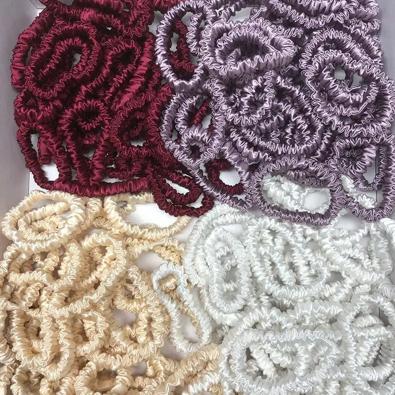 Wholesale silk scrunchies mini - mix color