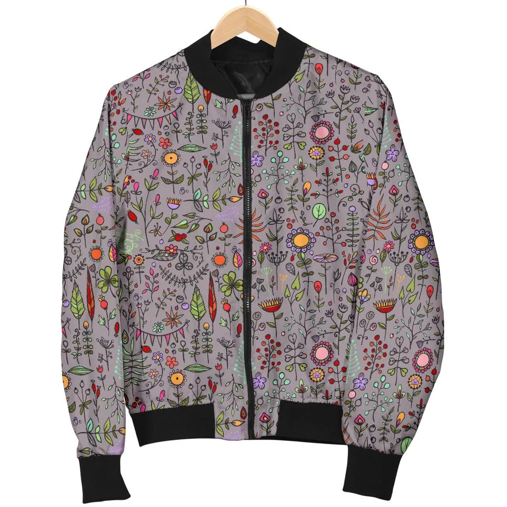 Women Floral Bomber Jacket