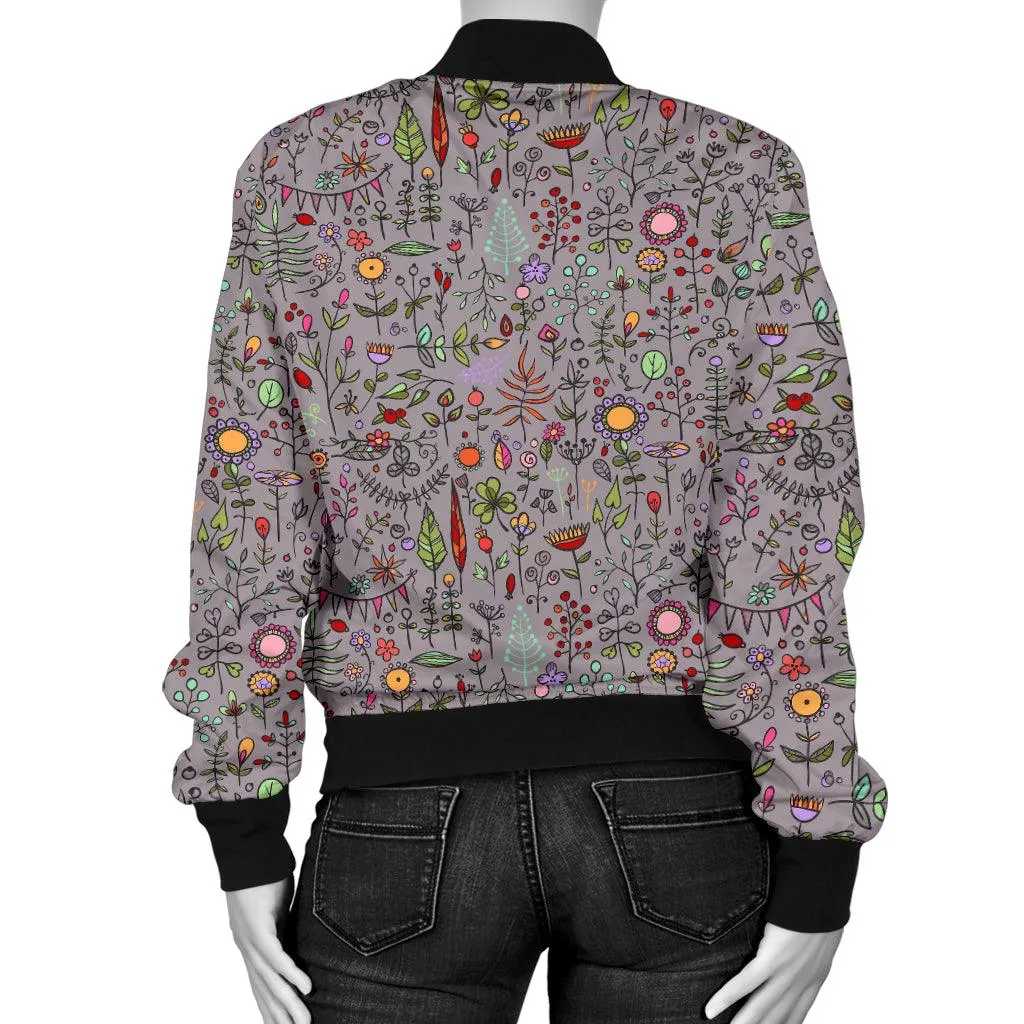 Women Floral Bomber Jacket